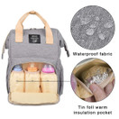 Diaper Bag Backpack, OSOCE MultiFunction Maternity Baby Bag, Waterproof and Stylish Diaper Backpack for Mom and Dad, Baby Diaper Bag with Large Capacity and Lightweight Size, Light Grey