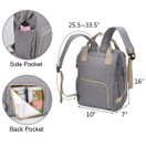 Diaper Bag Backpack, OSOCE MultiFunction Maternity Baby Bag, Waterproof and Stylish Diaper Backpack for Mom and Dad, Baby Diaper Bag with Large Capacity and Lightweight Size, Light Grey