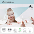 5" HD Baby Monitor, Babysense Video Baby Monitor with Camera and Audio, Two HD Cameras with Remote PTZ, 960ft Range, Two-Way Audio, Zoom, Night Vision, Secure Hack-Free and Portable