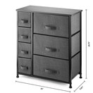 7 Drawers Dresser - Furniture Storage Tower Unit for Bedroom, Hallway, Closet, Office Organization - Steel Frame, Wood Top, Easy Pull Fabric Bins Black/Charcoal