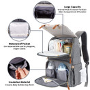 ESPIDOO Baby Diaper Bag Backpack, Large Waterproof Nappy Changing Bag for Travel