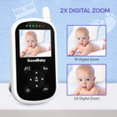 Video Baby Monitor with Camera and Audio - Auto Night Vision,Two-Way Talk, Temperature Monitor, VOX Mode, Lullabies, 960ft Range and Long Battery Life