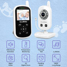 Video Baby Monitor with Camera and Audio - Auto Night Vision,Two-Way Talk, Temperature Monitor, VOX Mode, Lullabies, 960ft Range and Long Battery Life