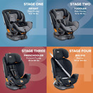 Chicco Fit4 4-in-1 Convertible Car Seat | Easiest All-in-One from Infant to Booster | 10 Years of Use - Onyx