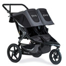 BOB Gear Revolution Flex 3.0 Duallie Double Jogging Stroller | Smooth Ride Suspension + Easy Fold + Adjustable Handlebar, Graphite Black [New Logo]