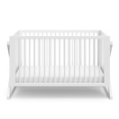 STORKCRAFT Equinox 3-in-1 Convertible Crib (White) – Easily Converts to Toddler Bed and Daybed, 3-Position Adjustable Mattress Support Base, Modern Two-Tone Design for Contemporary Nursery