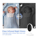 Babynurs Video Baby Monitor with Camera and Audio, 4.3" Baby Monitor with Night Vision, 1000ft Range, 1800mAh High Capacity, Two-Way Talk, VOX Mode, 5 Lullabies, Auto Wake-up, Zoom, Thermal Monitor