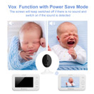 Babynurs Video Baby Monitor with Camera and Audio, 4.3" Baby Monitor with Night Vision, 1000ft Range, 1800mAh High Capacity, Two-Way Talk, VOX Mode, 5 Lullabies, Auto Wake-up, Zoom, Thermal Monitor