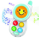 Baby Phone Toy with Music & Lights, Teething Phone for Babies, 5 Buttons, Musical Melodies, Animal Sounds, Funny Voices, Photograph Sound, Ringing Sound, Toy for Boys and Girls, Infant 6 Months+