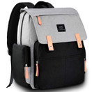 Diaper Bag Backpack, VAKKER Multifunction Diaper Bags for Baby Girl,Waterproof Backpack and Large Capacity,Gray