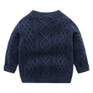 Curipeer Baby Boys' Girls' Cable Knit Sweater Long Sleeve Solid Pullover Toddler Crew Neck Fall