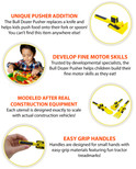 Constructive Eating Set of Construction Utensils for Toddlers, Infants, Babies and Kids - Flatware Toys are Made with FDA Approved Materials for Safe and Fun Eating