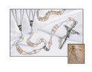 Mother Of Pearl Ladder Lasso Rosary Silver Plate