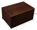 Medium Economy Wooden Urn Box, 30 cubic inch