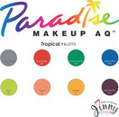 Mehron Makeup Paradise AQ Face & Body Paint 8 Color Palette (Tropical Rainbow)