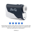 Blue Tees Golf Series 2 Pro Slope Laser Rangefinder for Golf 800 Yards Range, Slope Measurement, Flag Lock with Pulse Vibration, 6X Magnification, White