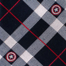 Marvel Captain America Blue Plaid  Men's Dress Tie Marvel Captain America Blue Plaid  Men's Dress Tie