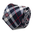 Marvel Captain America Blue Plaid  Men's Dress Tie Marvel Captain America Blue Plaid  Men's Dress Tie