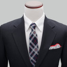 Marvel Captain America Blue Plaid  Men's Dress Tie Marvel Captain America Blue Plaid  Men's Dress Tie