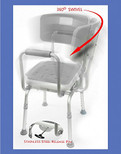 MOBB Premium Bathroom Swivel Shower Chair Bath Bench, 360 Degree Swivel Seat with Locking Mechanism