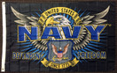 3x5 Mission First United States US Navy Defending Freedom Flag Military USN USA, Polyester