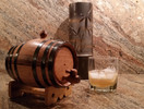 American Oak Barrel with Black Hoops 1 Liter