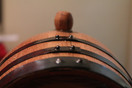 American Oak Barrel with Black Hoops 1 Liter