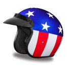 Daytona Helmets Motorcycle Open Face Helmet Cruiser, Captain America 100% DOT Approved X-Small