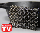 Knapp Made CM Scrubber, Stainless Steel Chain Mail Scrubber for Cast Iron Cookware 4 inches