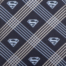 Superman Shield Navy  Plaid Mens Tie