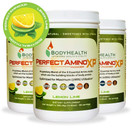 BodyHealth PerfectAmino XP Lemon Lime, Best Pre/Post Workout Recovery Drink, 8 Essential Amino Acids Energy Supplement with 50% BCAAs, 100% Organic, 99% Utilization, 60 Servings