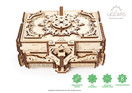 UGEARS Antique Box Mechanical 3D Puzzle, Laser-Cut Mechanical Model