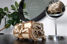 UGEARS Antique Box Mechanical 3D Puzzle, Laser-Cut Mechanical Model