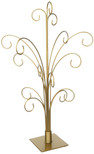 20" Gold Metal Finish 12 Arm Gold Ornament Tree 20 x 16 x 16 inches