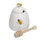 Mary Lake Thompson Ceramic Beehive Honey Pot with Dipper and Lid