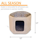 K&H Pet Products K&H Pet Products Thermo-Kitty Sleephouse Cat Cave - Heated or Unheated