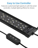 NICREW SkyLED Plus Aquarium Light for Planted Tanks, Full Spectrum Freshwater Fish Tank Light, Light Brightness and Spectrum Adjustable with External Controller, 48-54 Inches, 45 Watts