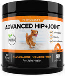 Glucosamine for Dogs - Dog Joint Supplement Support for Dogs with glucosamine Chondroitin, MSM, Turmeric - Advanced Hip and Joint Support for Dogs Chews and Pet Joint Pain Relief - 90 ct