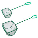 Pawfly Aquarium Fish Net Set Fish Catch Nets with Plastic Handle, 6-Inch and 4-Inch Pack