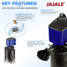 JAJALE Water Pump 660 GPH 3-in-1 Submersible Internal Filter Aquarium Powerhead Water Pump Ultra Quiet for Aquarium,Fish Tank