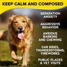 STRELLALAB Hemp Calming Treats for Dogs - 120 Soft Chews - Made in USA with Hemp Oil - Dog Anxiety Relief - Natural Separation Aid - Stress Relief - Fireworks - Storms - Aggressive Behavior - Barking