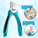 Dog Nail Clippers and Trimmer By Boshel - With Safety Guard to Avoid Over-cutting Nails & Free Nail File - Razor Sharp Blades - Sturdy Non Slip Handles - For Safe, Professional At Home Grooming