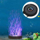 NICREW Aquarium Stone Disk, Round Fish Tank Bubbler with LEDs, Aquarium and Fish Tank Decoration