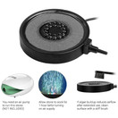 NICREW Aquarium Stone Disk, Round Fish Tank Bubbler with LEDs, Aquarium and Fish Tank Decoration