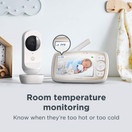 Motorola Connect20 by Hubble Connected Video Baby Monitor - 4.3" Parent Unit and Wi-Fi Viewing for Baby, Elderly, Pet - 2-Way Audio, Night Vision, Digital Zoom