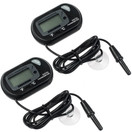 Zacro Pack of 2 LCD Digital Aquarium Thermometer Fish Tank Water Terrarium Temperature