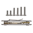 KeyBar Carry Compact Key Holder Multi-Tool and Keychain Organizer with Pocket Clip (Holds up to 12 Key) Stonewashed Aluminum
