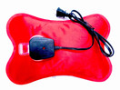 Happy Heat Electric Hot Water Bottle Rechargeable Heating Pad, Portable Hot Water Bag for Cramps, Zippered Soft Fleece Cover, Red