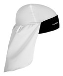  Halo Headband Solar Sun-Protective Skull Cap and Tail, White