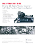 Uniden BEARTRACKER 885 Hybrid Full-Featured CB Radio + Digital TrunkTracking Police/Fire/Ambulance/DOT Scanner w/ BearTracker Warning System Alerts, 40-channel CB,  4-Watts power, 7-color display